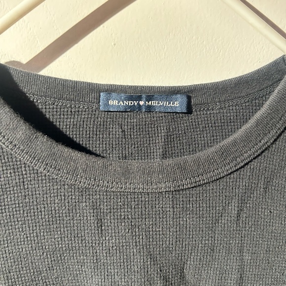 Brandy Melville Tops - Brandy Melville Charcoal Crewneck long sleeve tee